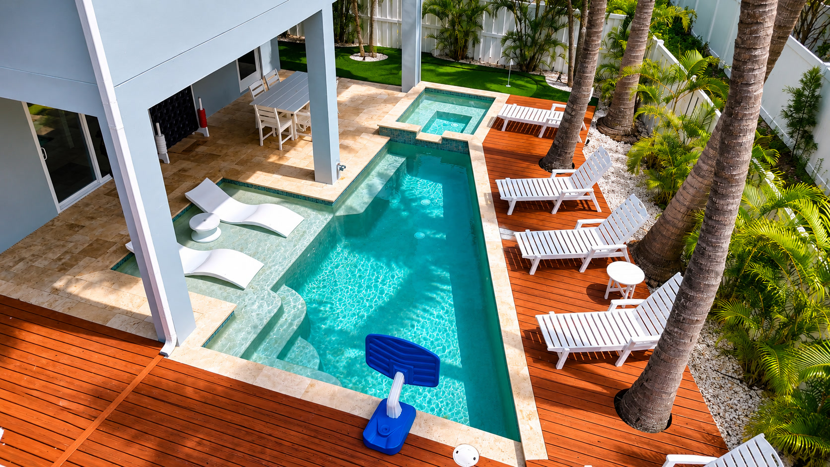 Heated pool and spa at Shore to Please on Anna Maria Island